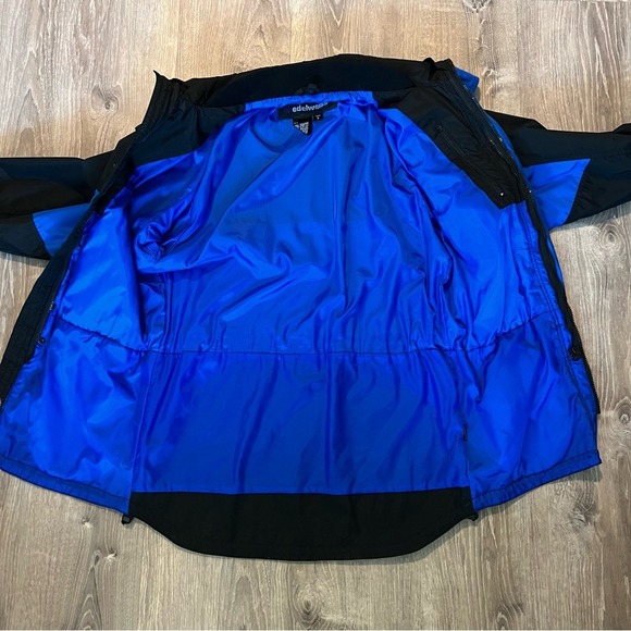 VTG 80/90s Edelweiss Skiwear Full Zip Ski Parka Jacket Coat Men S Blue Black - Picture 8 of 10